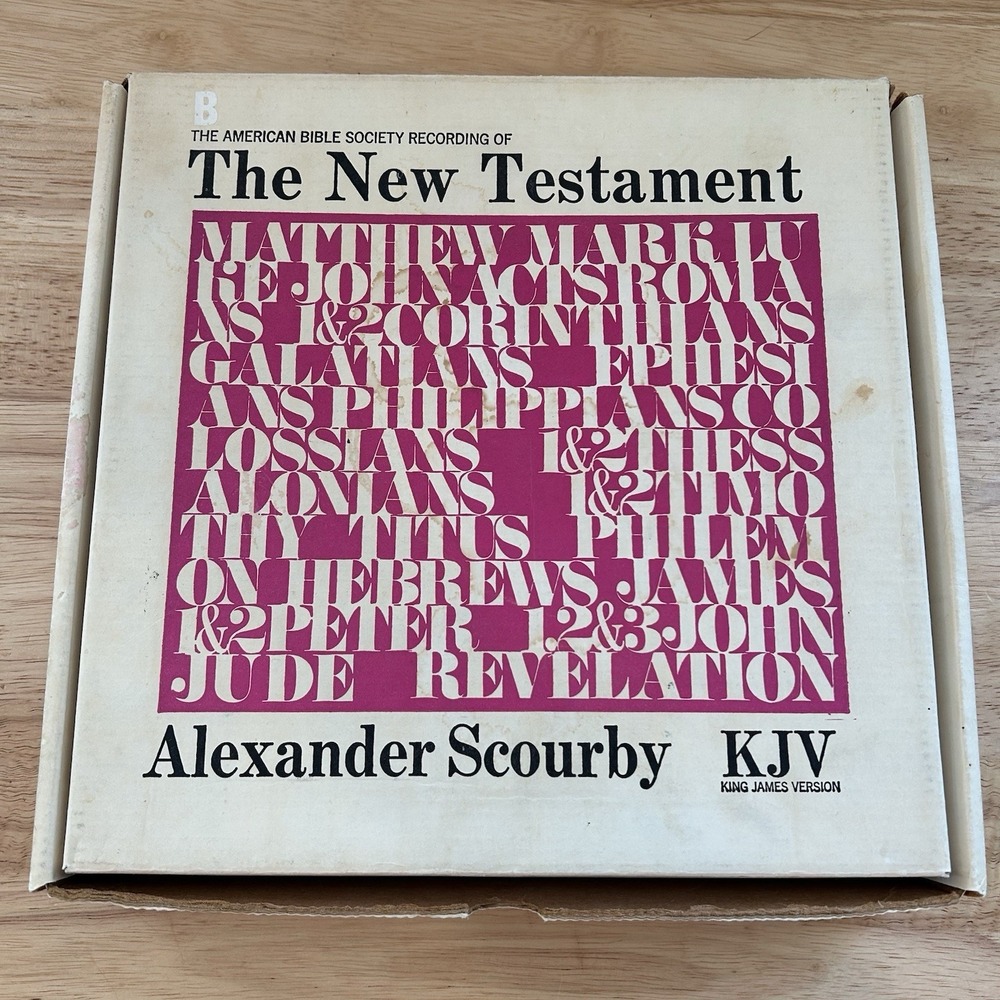 THE‎ ABS RECORDING OF The New Testament Alexander Scourby KJV VINYL SET Bible